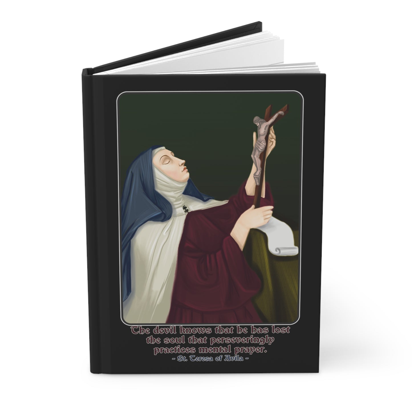 St. Theresa of Avila Mental Prayer Instructions Hardcover Prayer Journal Matte